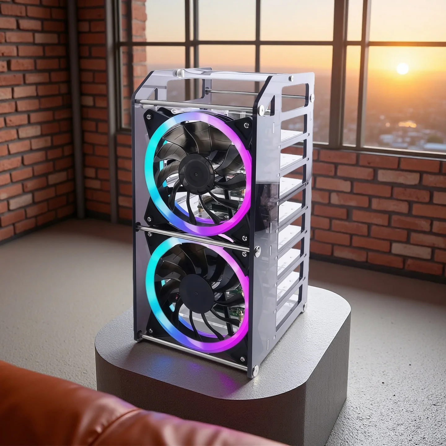 

2026 New 8 Layers Cluster Acrylic Case For Raspberry Pi 5