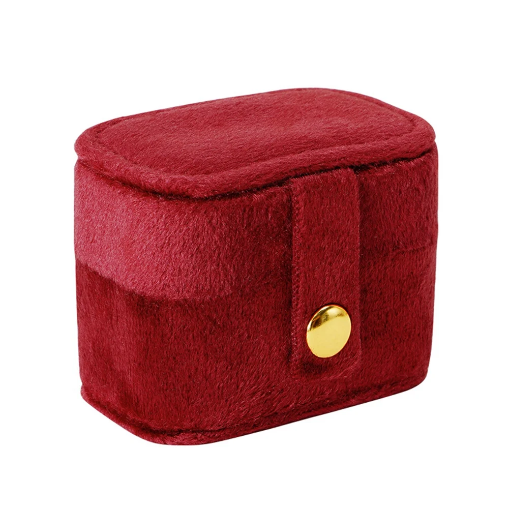 Portable Mini Jewelry Box Velvet Lipstick Box Travel Earrings Ring Jewelry Bag Storage Jewelry Box Without Jewelry