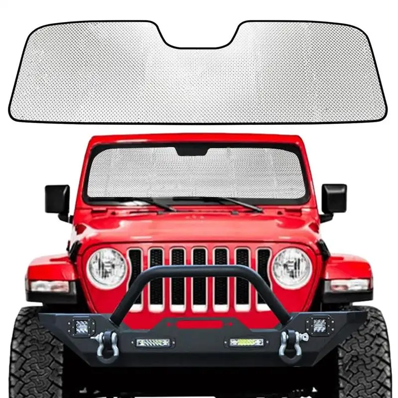 

Windshield Cover Car Shade Waterproof Heat-Resistant Sunshade UV Protection Cover Foldable Reflective Cooling Anti-Glare