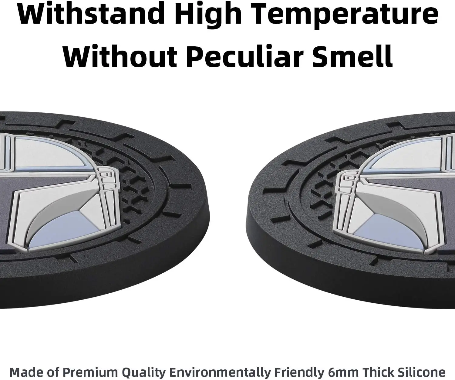 Für Mandalorianer Getränkehalter Untersetzer Fit Acura Audi VW Honda Toyota KIA BMW Lexus Jeep Dodge Benz Volvo Chevrolet Nissan Ford 2 Stück – Detail 6