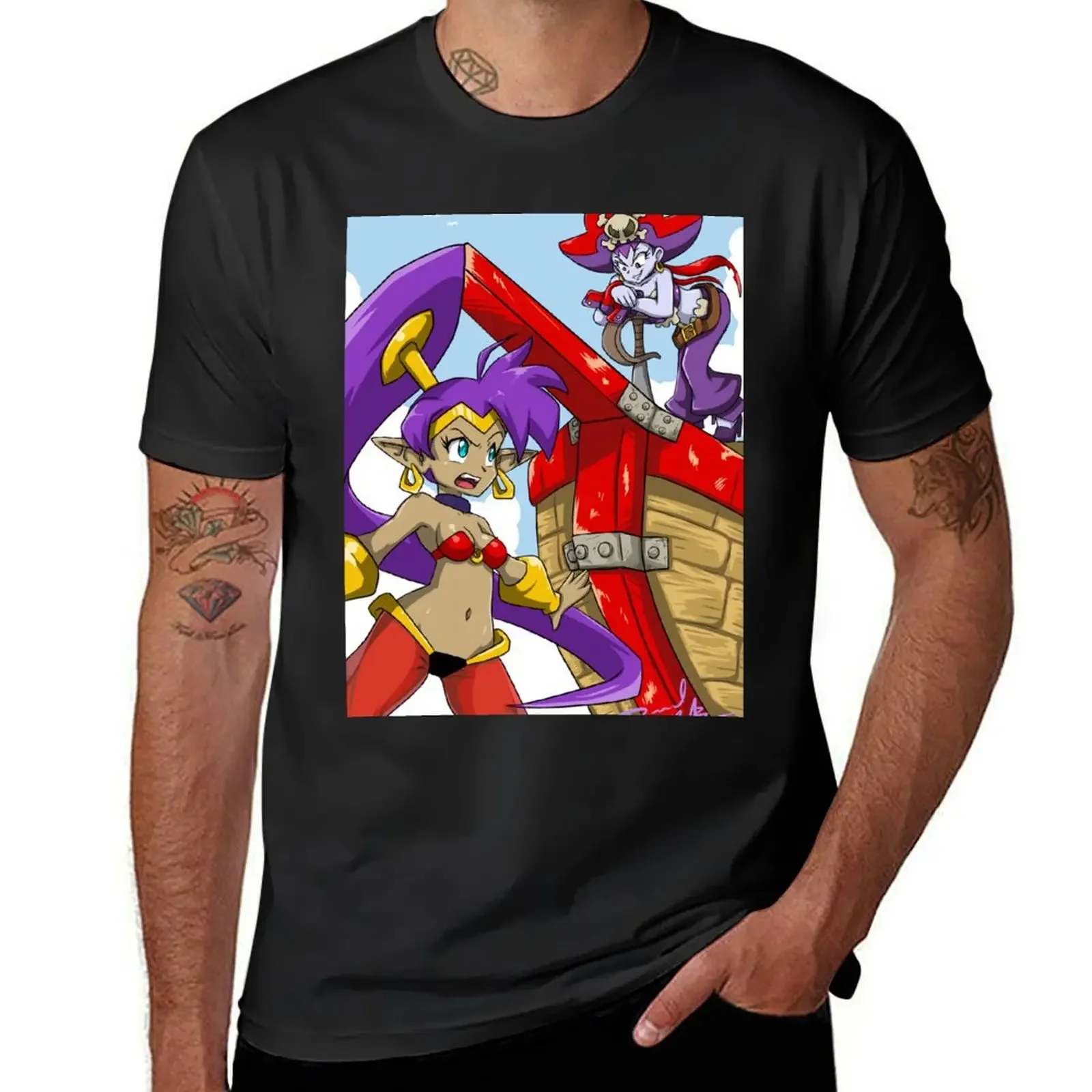 Shantae vs risky T-Shirt plus sizes tops cotton man t-shirts shirts graphic tee funny t shirts men