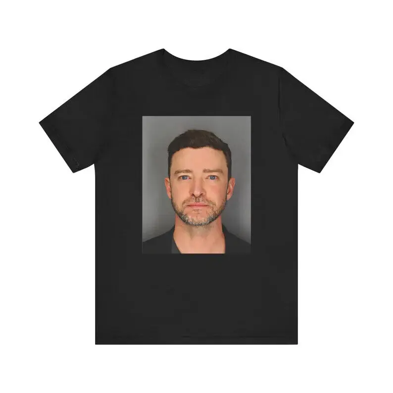 Justin Timberlake Mugshot T-Shirt, Black