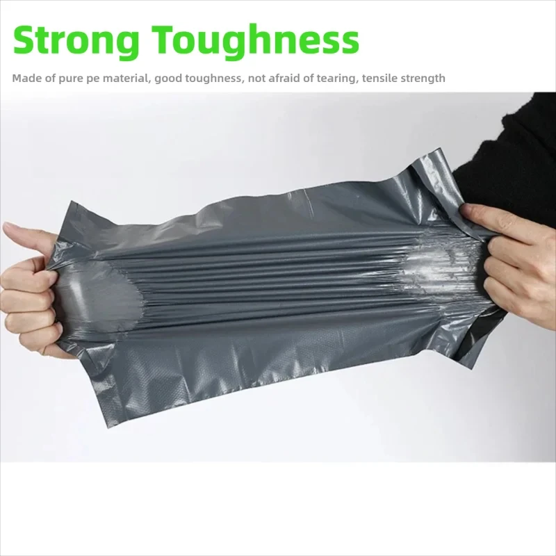 100 قطعة أكياس مغلف الشحن البلاستيك اكسبرس المغلف أكياس التخزين رمادي أبيض اللون أكياس بريد ذاتية اللصق ختم حقيبة البريد #5