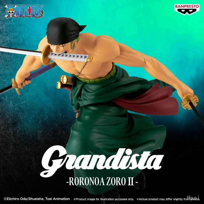 

Оригинальные фигурки BANDAI BANPRESTO ONE PIECE Grandista Roronoa Zoro, игрушки, подарки, украшения