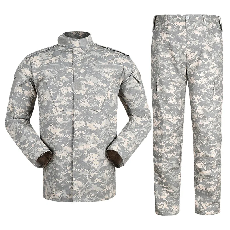 ACU Uniform 2nd Generation, Military Tactical Set for Outdoor Training, Durable Ripstop Camouflage Combat Shirt & Pants
