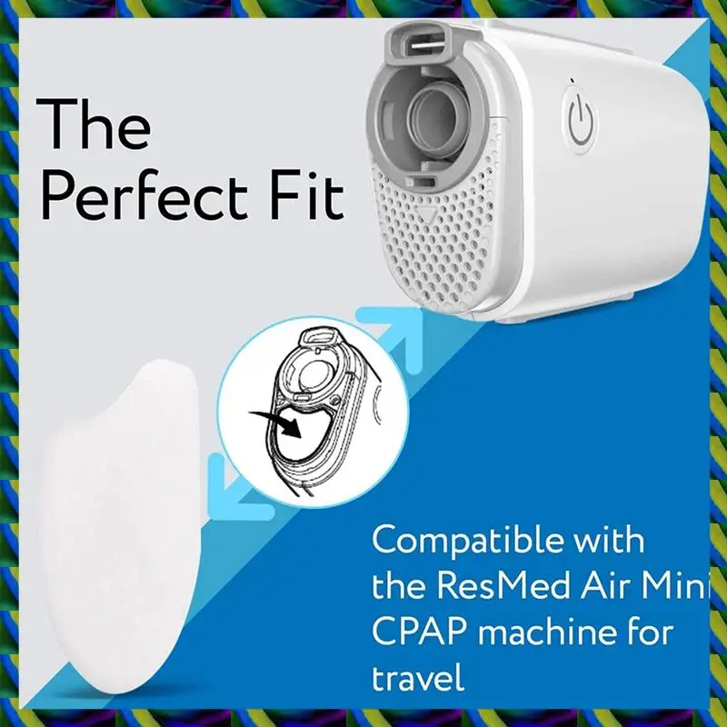 Filtri CPAP giornalieri da 60 pezzi, filtri di ricambio per dispositivi Resmed Airmini, filtri CPAP monouso ipoallergenici ultra fini