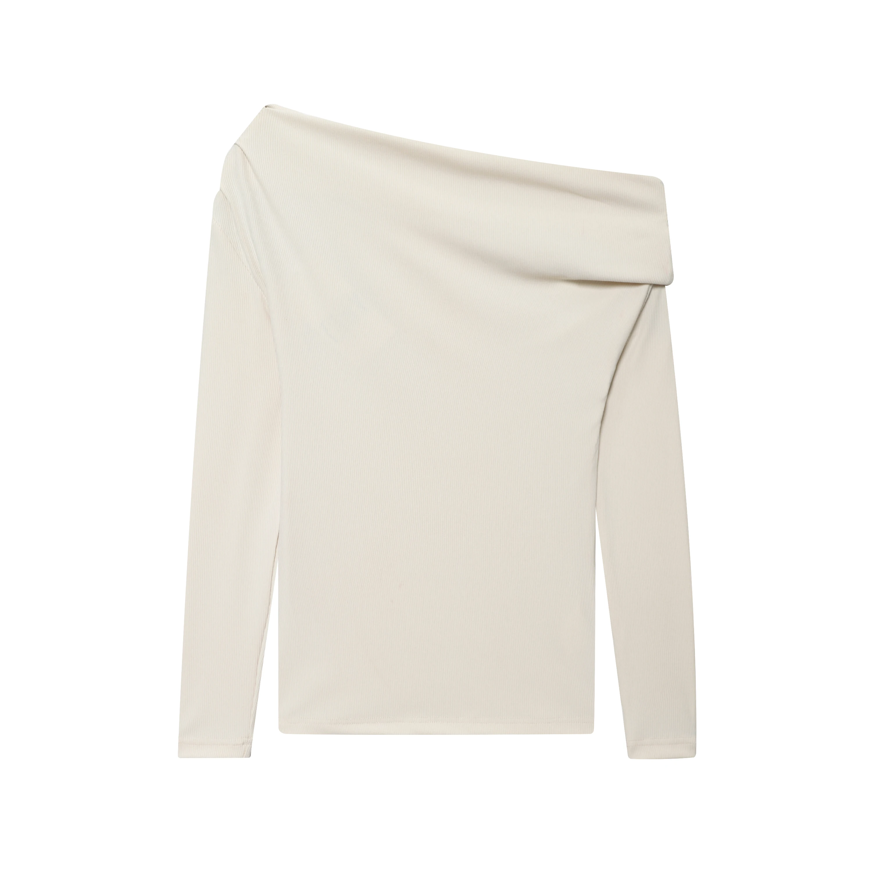 Women's Off-Shoulder Slim Knit T-Shirt Top