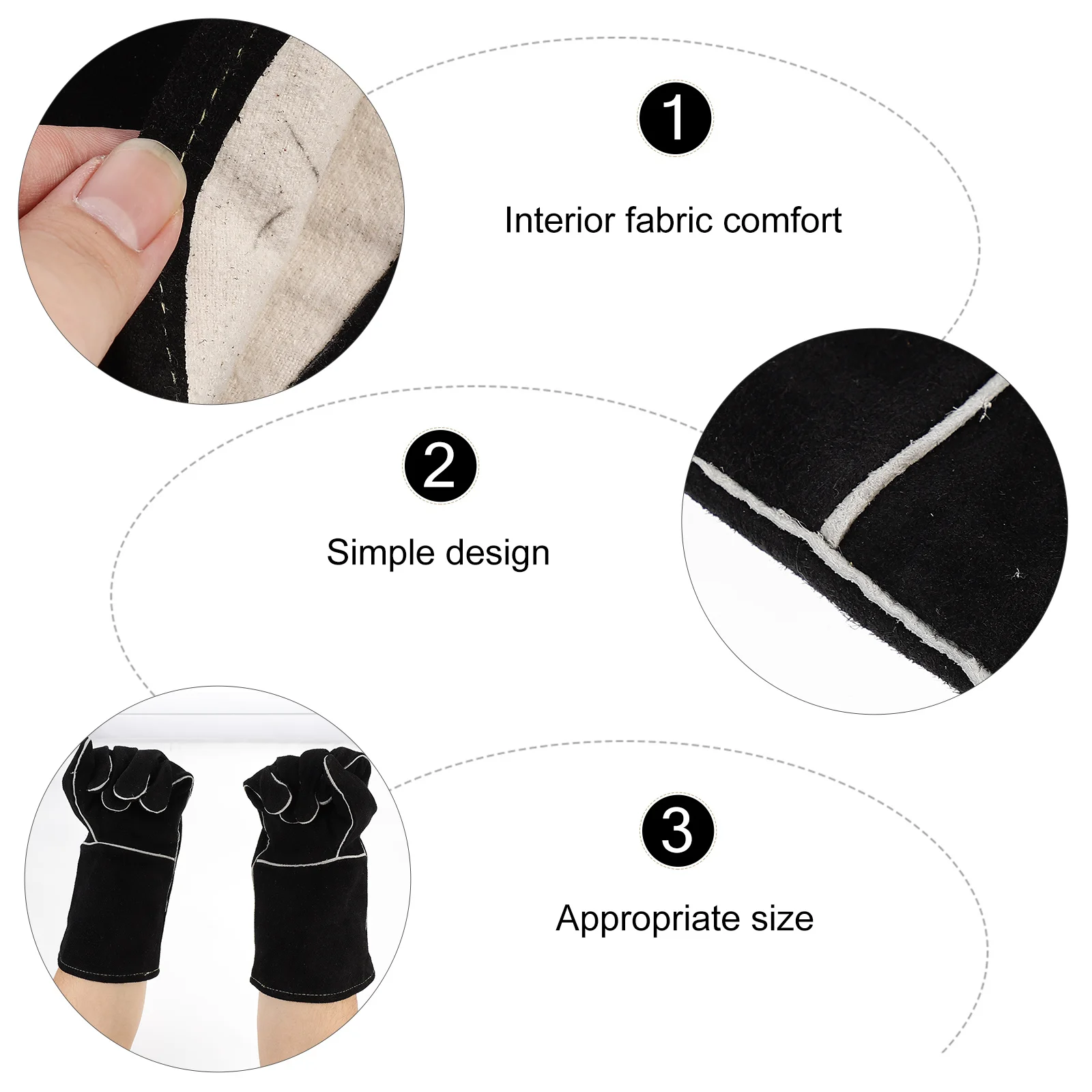 

1Pair Protective Bbq Gloves Heat Resistant Oven Microwave Anti-Scald Gloves Kitchen Thickened Grip Bbq Mitts Kitchen Mitts