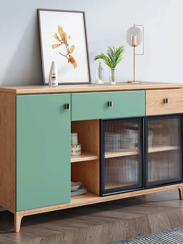 

Буфет из массива дерева, простой шкаф из скандинавского ясеня, шкафчик для гостиной, небольшой квартиры