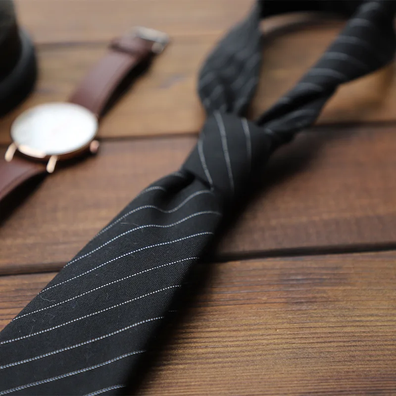 남성 넥타이 클래식 코튼 수제 스키니 스트라이프 넥타이 남성용 좁은 칼라 슬림 캐시미어 캐주얼 넥타이 액세서리 선물