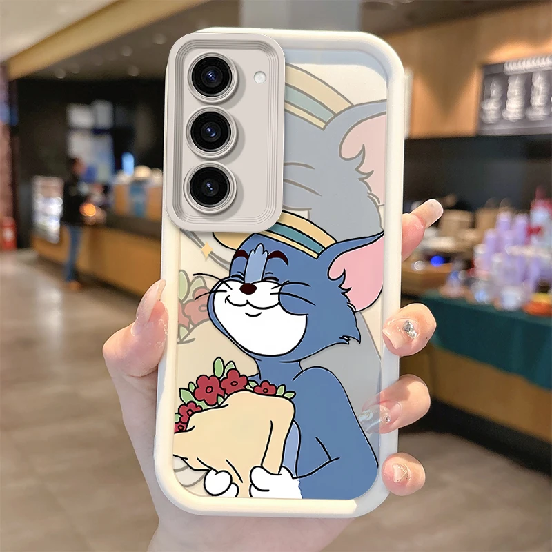 Tom and Jerry Non-Slip Phone Case For Samsung Galaxy S24 S23 S22 S21 Ultra Plus S23 S21 S20 FE Popular Silicone Shockproof Cover