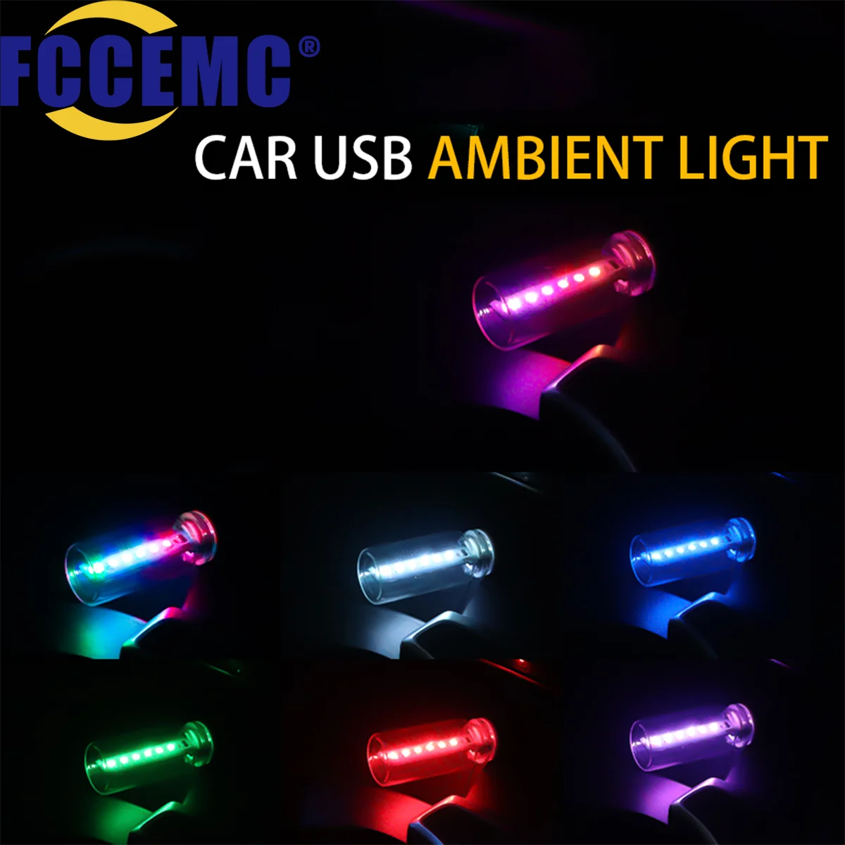 Portable USB Touch Night Light Multi-mode Plug and Play LED Decorative Ambient Lamp for Car Interior Bedroom Camping Lighting