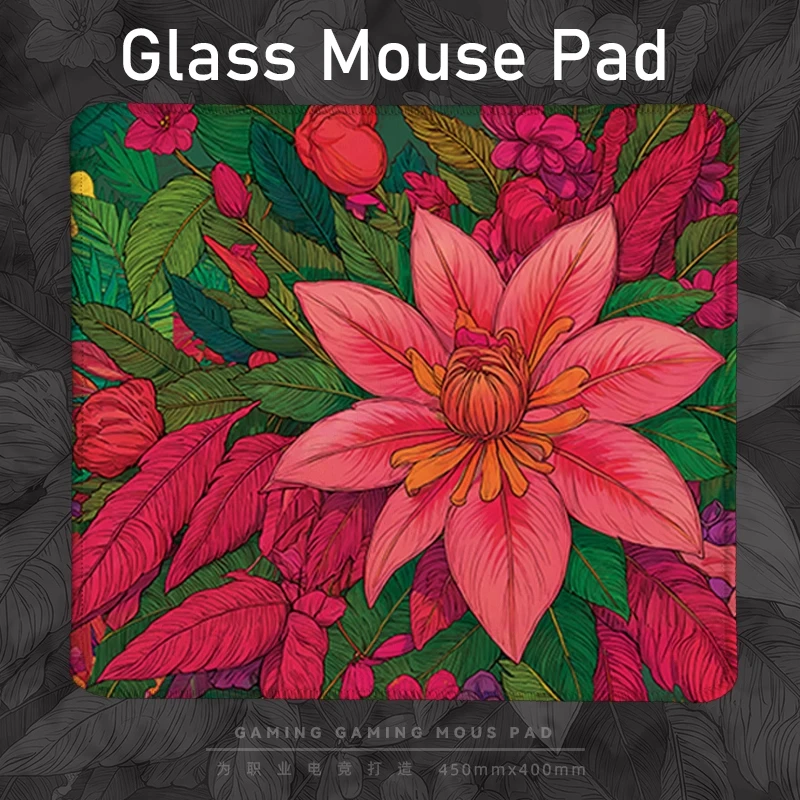 

Игровой коврик для мыши XXL Vintage Floral Art — большая красочная поверхность из закаленного стекла в стиле ретро для профессиональных FPS eSports