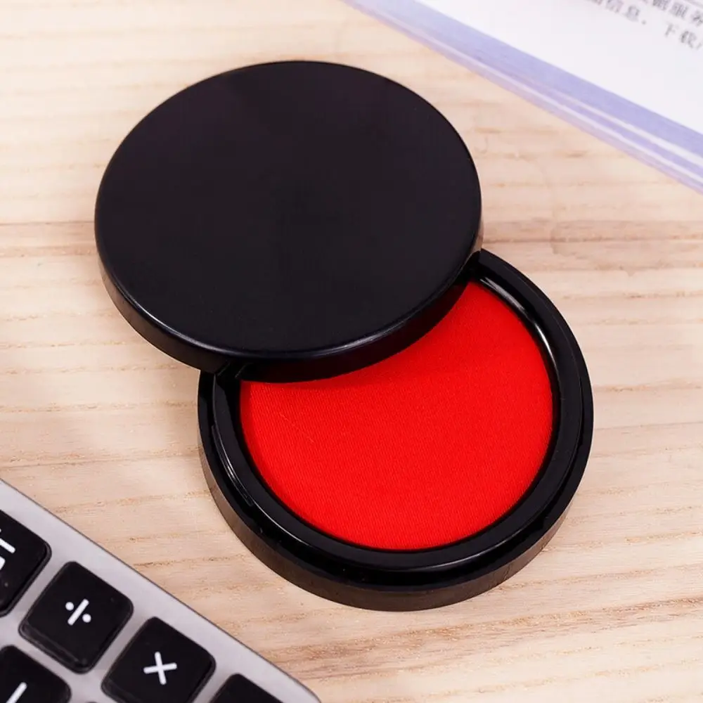 Clear Stamping Mini Fingerprint Ink Pad Waterproof Anti-Fake Thumbprint Ink Pad Red Color Quick-drying Red Stamp Pad