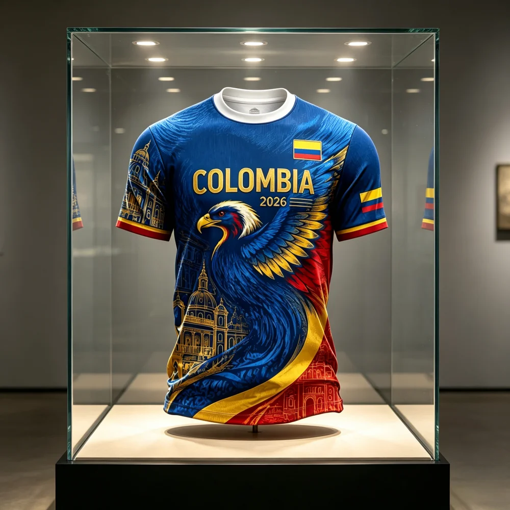 2026 Neues Kolumbien Fan Gedenk-Fußballtrikot Komfortabel Atmungsaktiv Bestseller Schnelltrocknend Sport Casual Familie Kinder T-Shirts