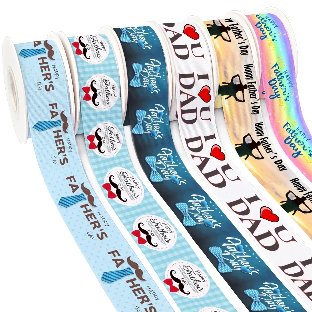 10 Yards Father Day Printed Decoration Grosgrain Ribbon For Craft Supplies Sewing Accessories