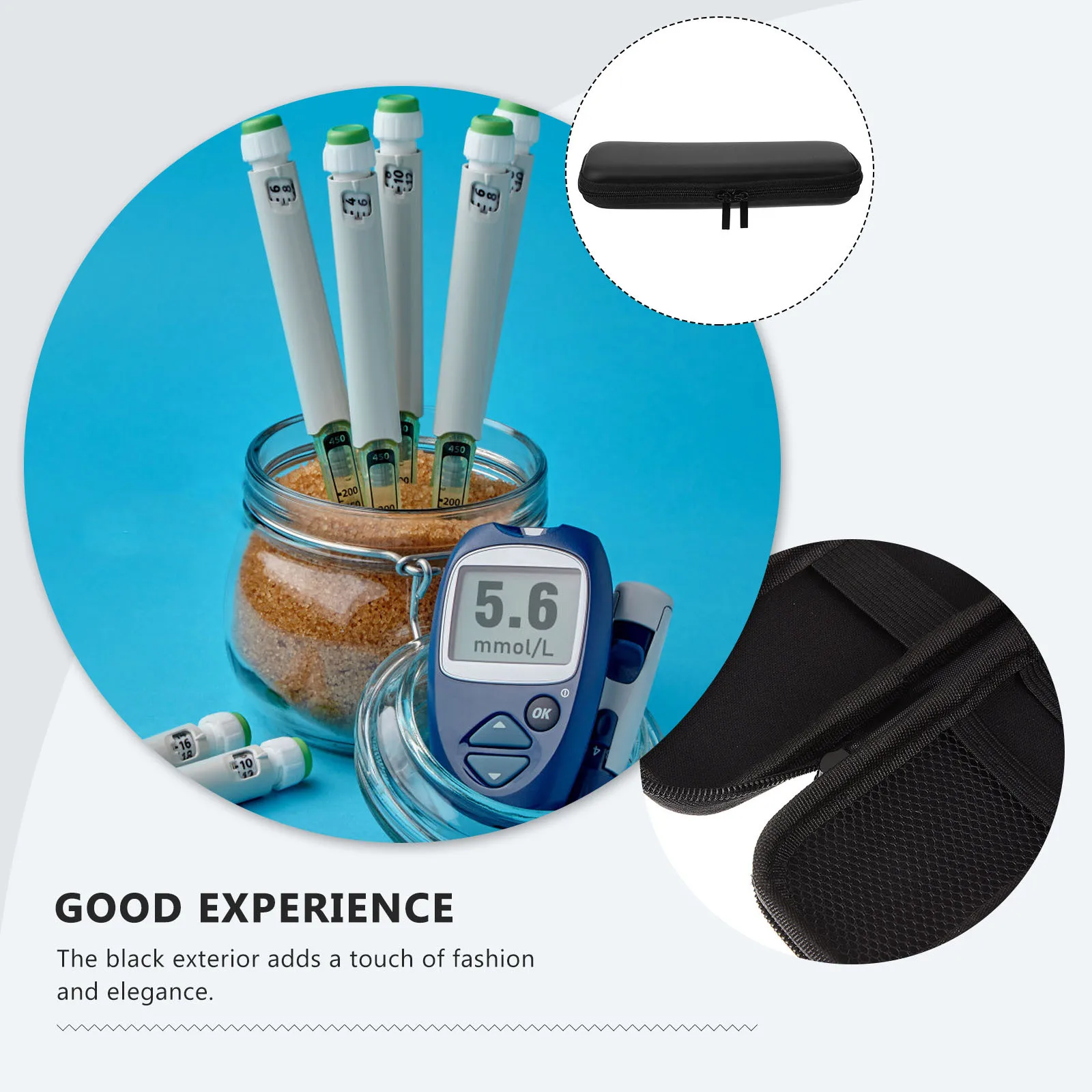 حقيبة أقلام الأنسولين حافظة طبية معزولة محمولة مدمجة لمستلزمات مرض السكري تخزين منظم السفر حقيبة سفر الأنسولين #5