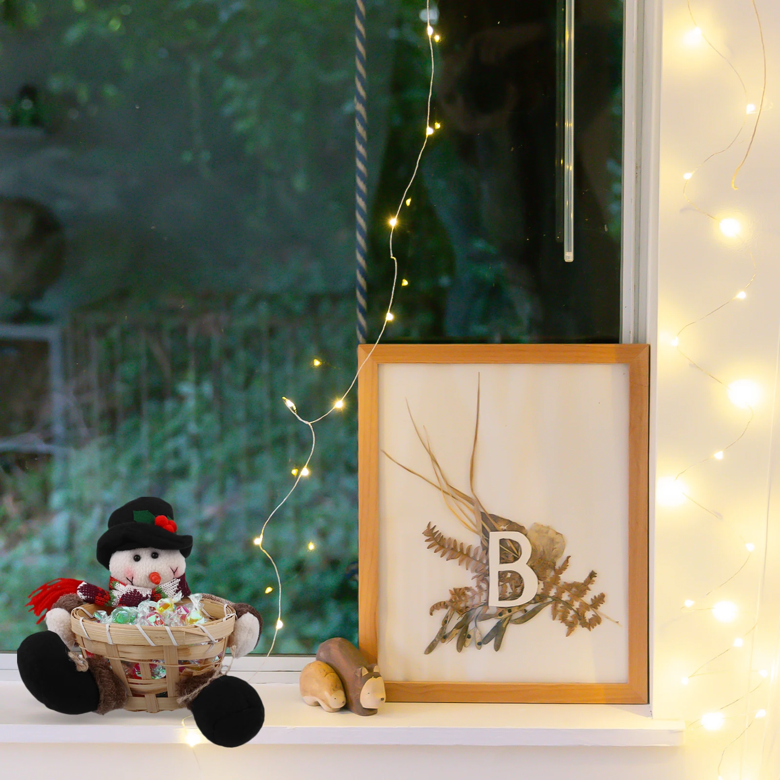 

Candy Basket Container Xmas Desktop Adornment Christmas Decoration Decorative Ornament