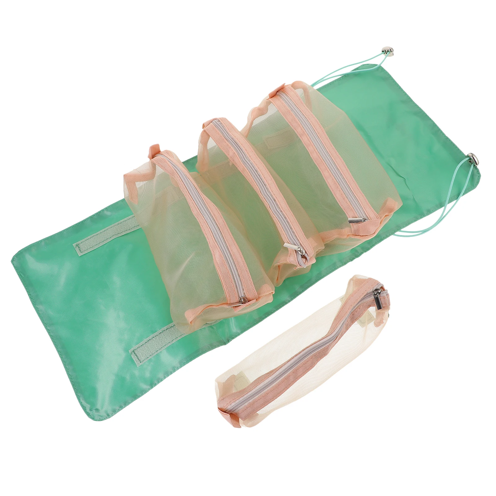 

Mesh Bag Travel Makeup Pouch ganizer Bags Soft Reusable Zipper Storage Coin Pouches Portable Women Bags