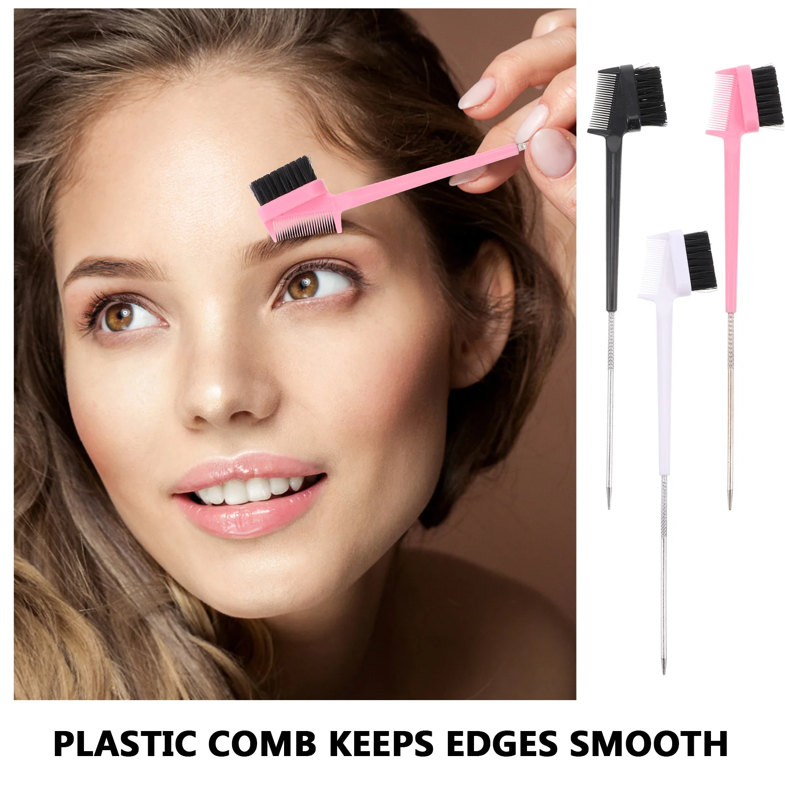 3Pcs Eyebrow Brush Mascara Eyelash Comb Double Head Makeup Tool Mixed Color Eyebrow Brush Eyelash Comb Makeup Tool