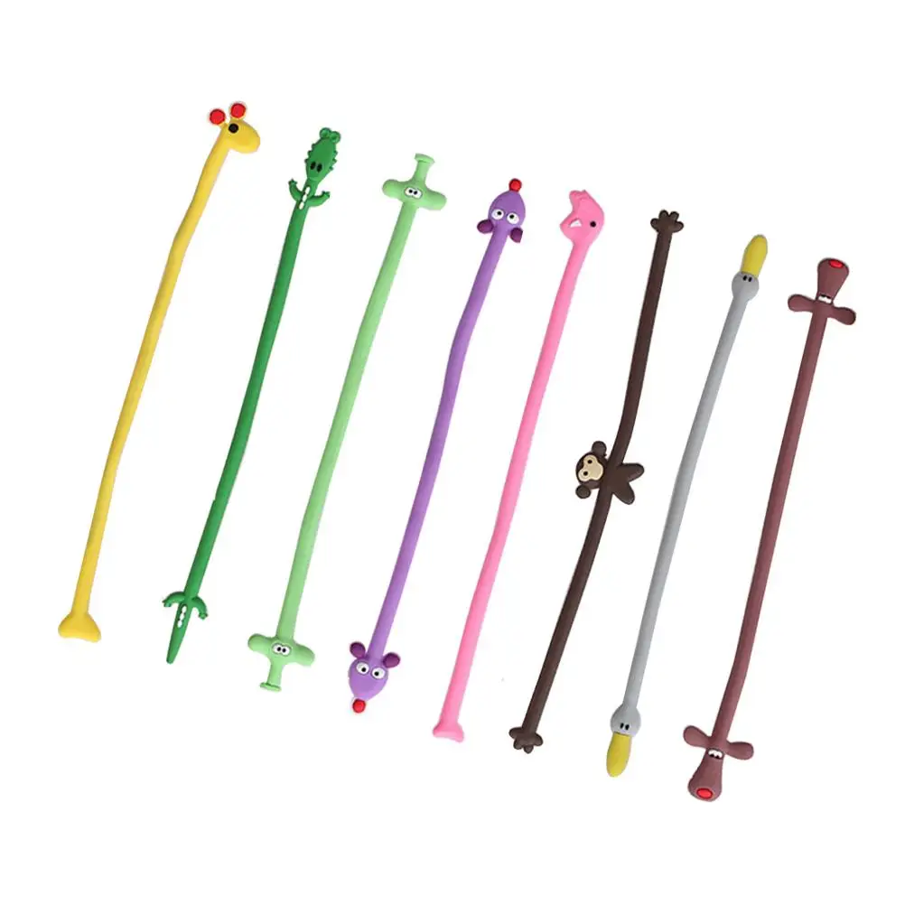 

8 Pcs Cartoon Cable ganizer Cute Animal Shapes Wire Management Headset Winders Cellphone Charging Computer Cables Cord Sorter