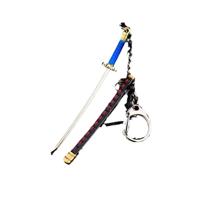Samurai-Schwert, Anime-Peripheriegerät, Roronoa Zoro, Mini-Schlüsselanhänger, drei Schwerter, Stil, Desktop-Display, Ornamente, Sammlung, Geschenk für Jungen