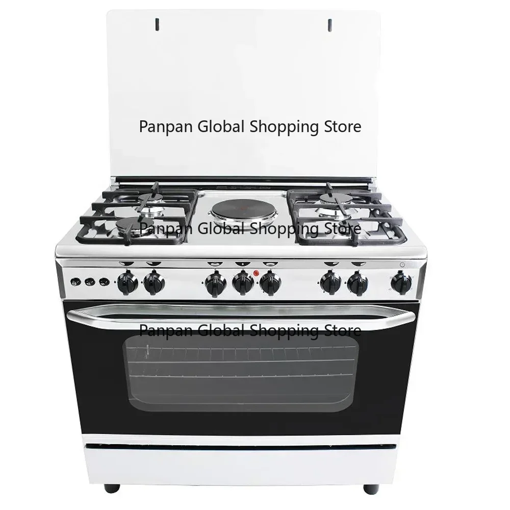 Freestanding Range ga Cooker Stove 5 Burners Electric And ga Oven Built In Kitchen Appliance With Oven And BBQ Grill