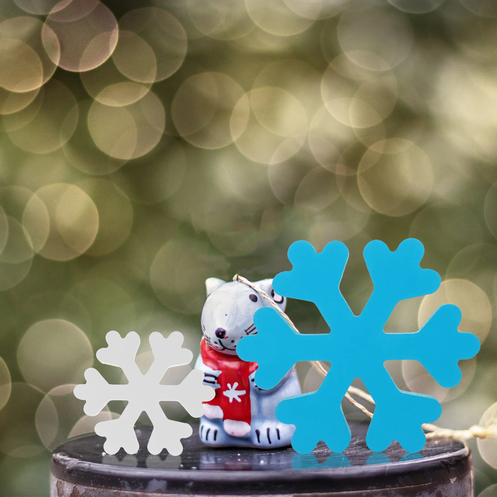 

3Pcs Snowflake Ornaments Wooden Christmas Decor Winter Wood Sign for Table Desktop Shelf Xmas Party Home Decoration