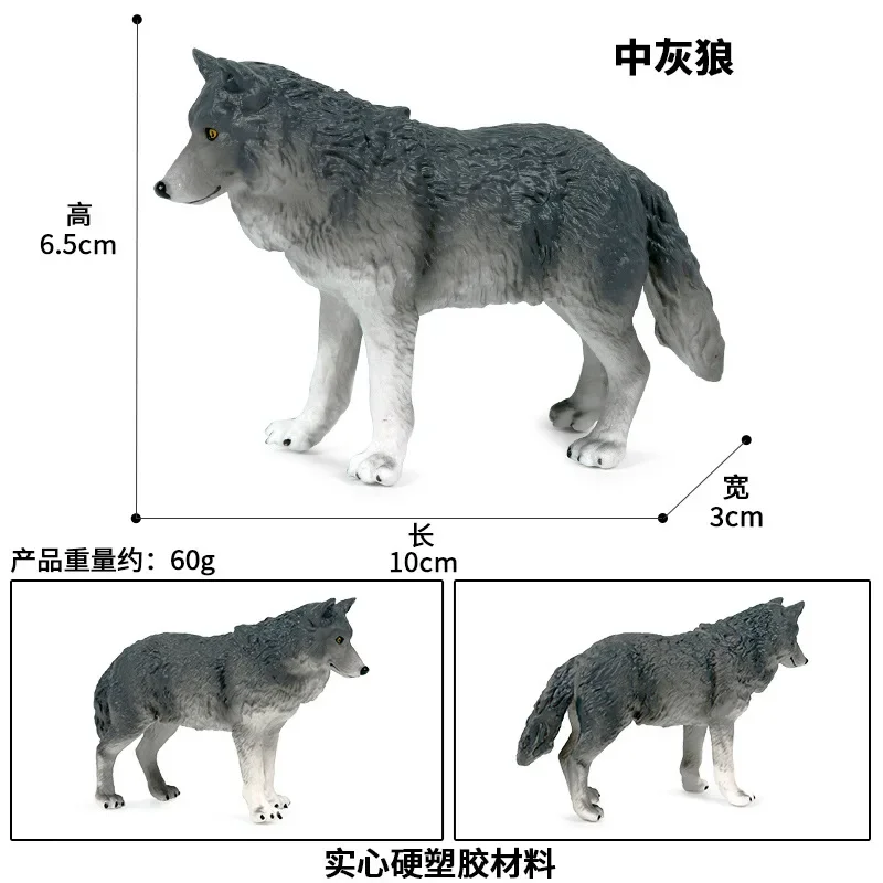 الغابات البرية الحيوان الذئب مجموعة نموذج ثابت محاكاة الطفل الذئاب عمل أرقام تحصيل دمية ألعاب أطفال التماثيل هدية
