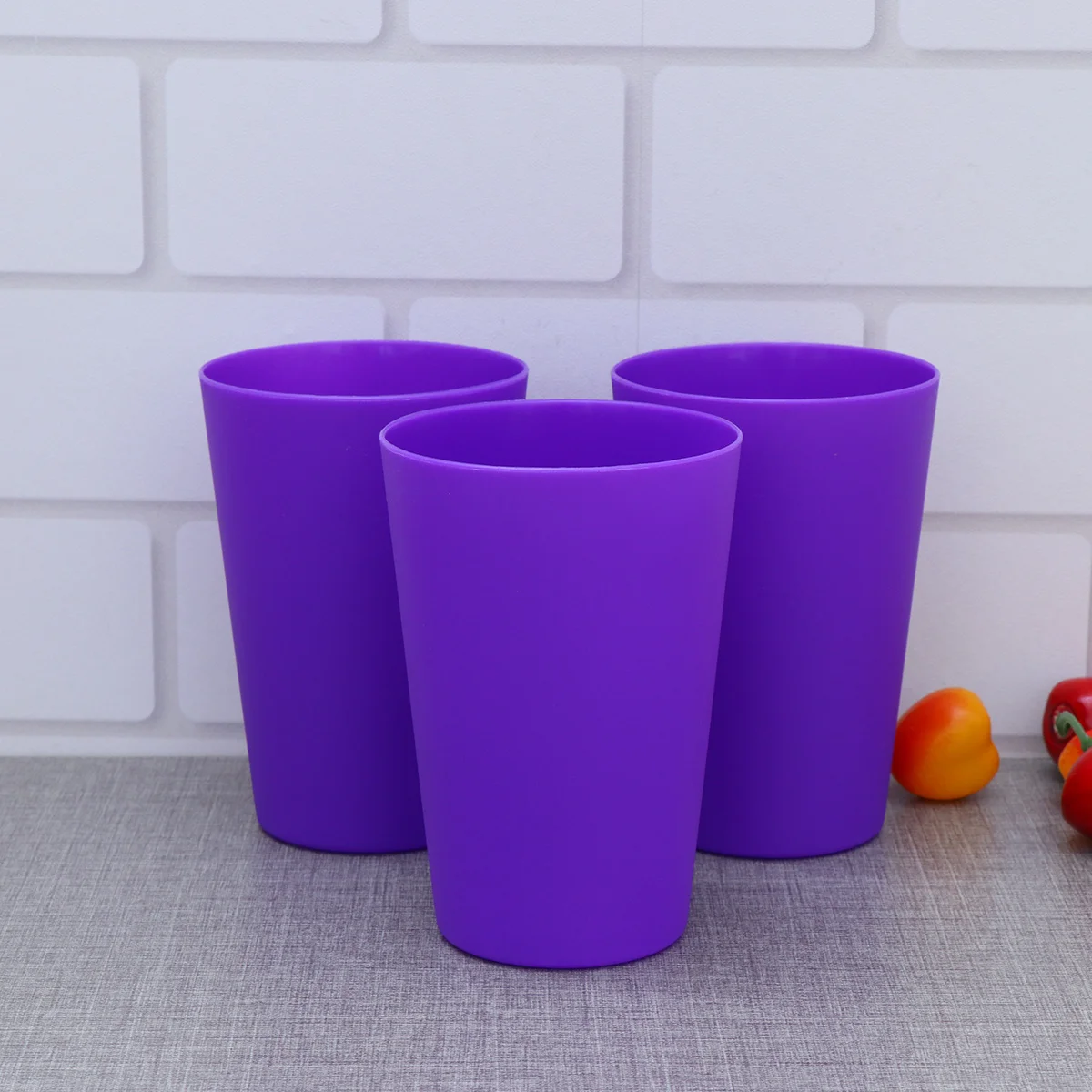 

12Pcs Frosted Plastic Cups Stackable Party Glasses for Restaurant Home Outdoor Use Beer Water Wine Plastic Party Cups