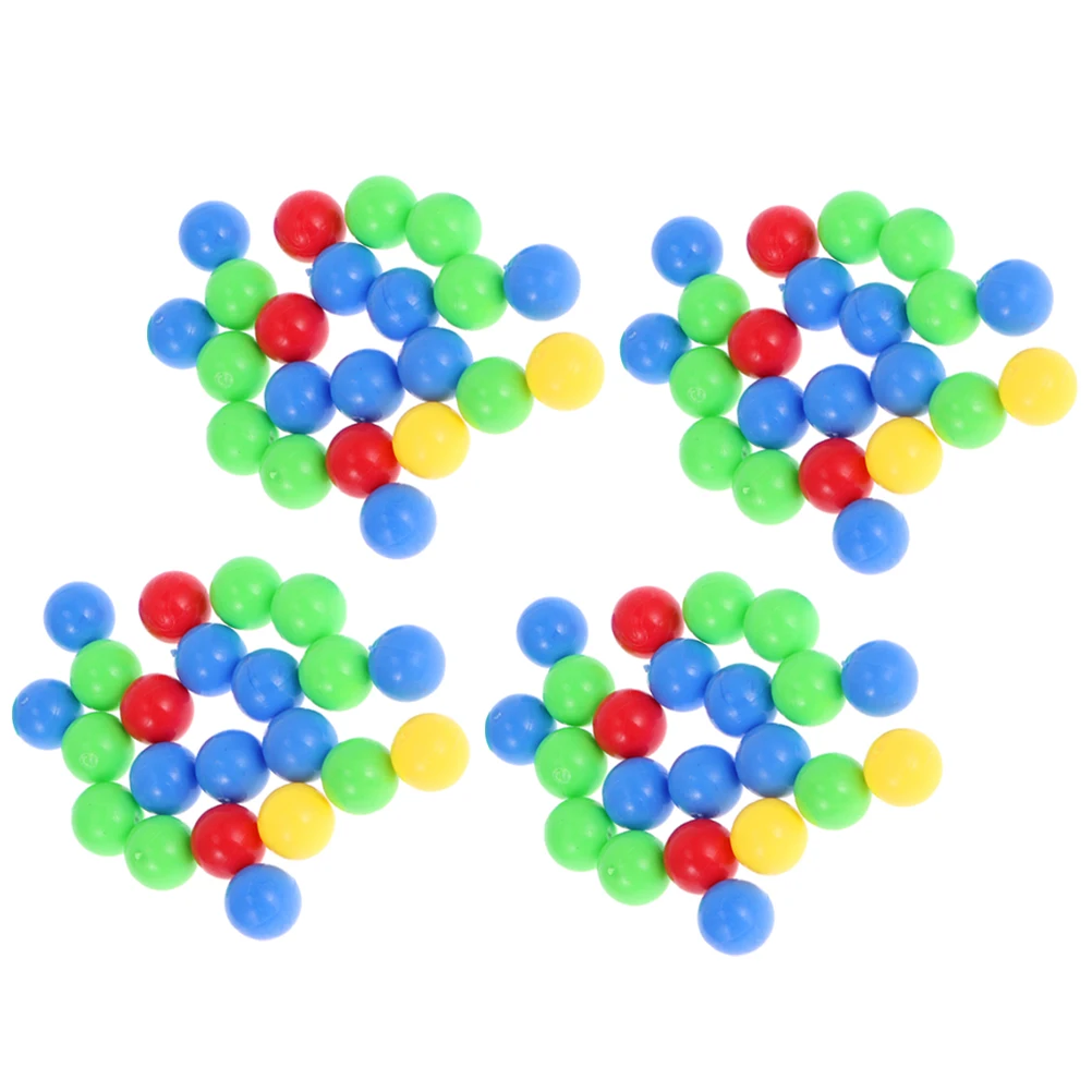 4 أكياس استبدال الرخام لعبة فرس النهر التعليمية مجلس لعبة كرات المهارات الحركية الدقيقة متعدد الألوان فضفاض الخرز اللعب في الهواء الطلق