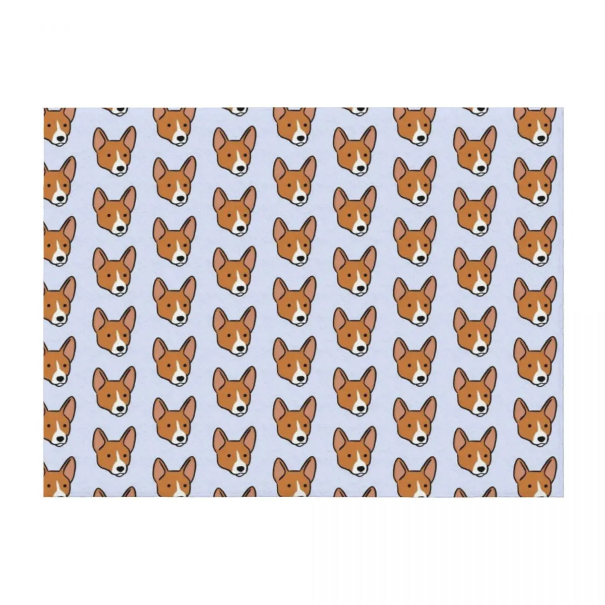 

Basenji dog cute illustration Throw Blanket bed plaid Picnic Custom Furry Blankets