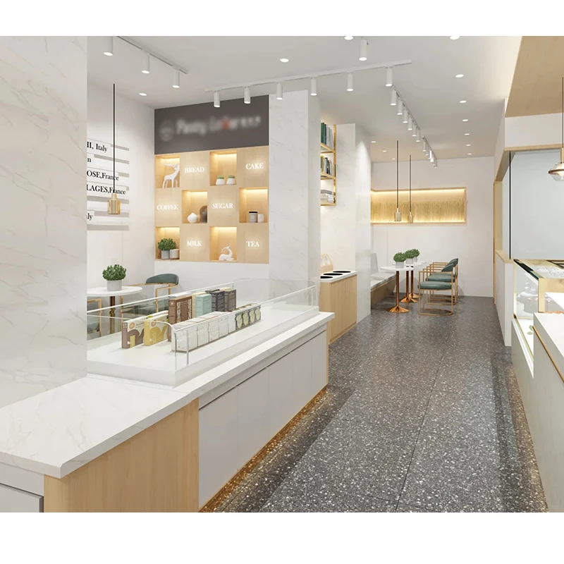 

Customize.Factory Direct Selling 3D Bakery Store Counter Design Bread Showcase Wood Coffee Shop Modern Cafe Cake Furniture Decor
