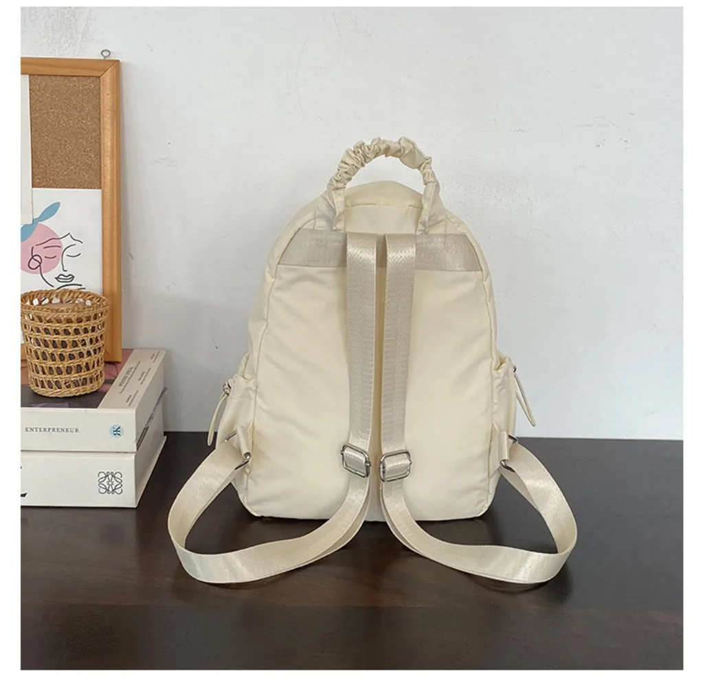 Женский рюкзак в японском стиле, легкая модная студенческая сумка с бантом, простой однотонный повседневный дорожный рюкзак для школы