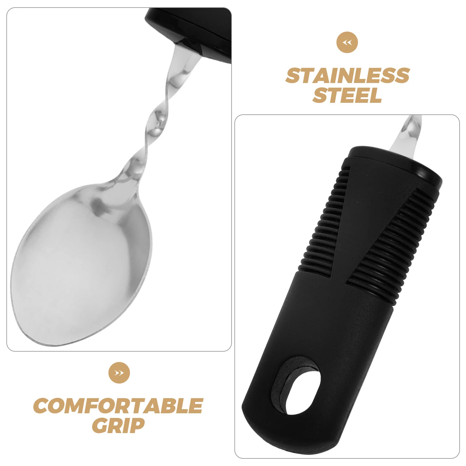 Anti-shake Spoon Disability Adaptive Silverware Knife and Fork Tremor Stainless Steel Soup
