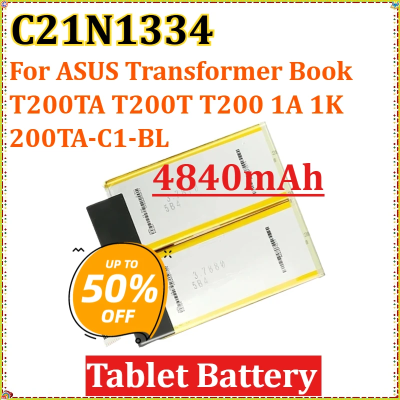 

For ASUS Transformer Book T200TA T200T T200 1A 1K 200TA-C1-BL Tablet Battery PC 7.6V 38WH 4840mAh C21N1334 High-Capacity