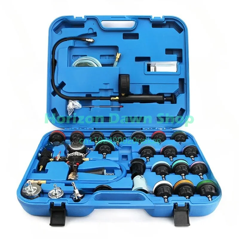 28pcs / set Universal Radiator Pressure Tester Vacuum Type Cooling System Detector Test Testeur Refroidissement