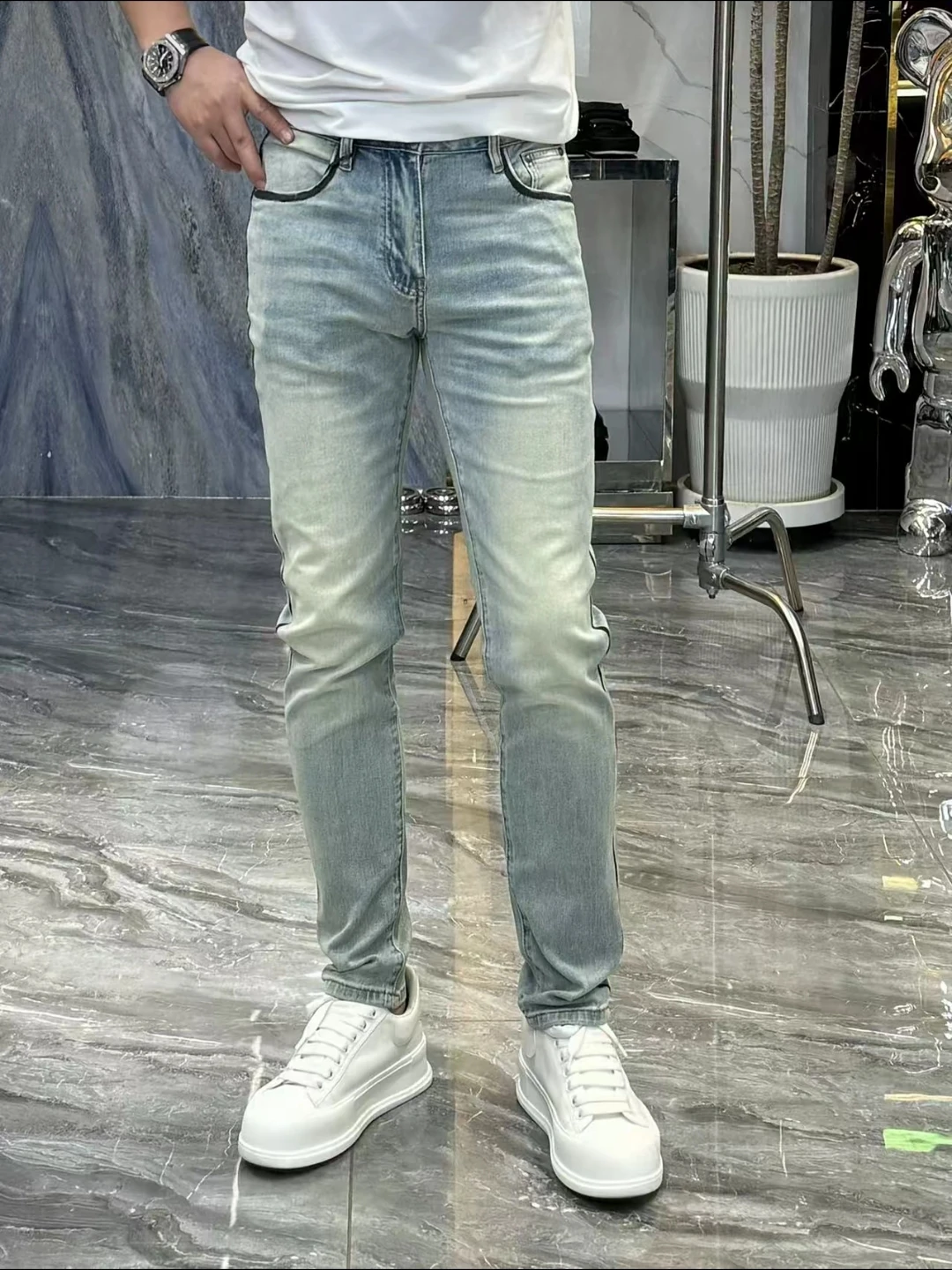 

Высококачественные джинсы премиум-класса: новая коллекция Весна-Лето, стильные, универсальные, для молодежи, повседневные, облегающие, создающие ощущение роскоши.