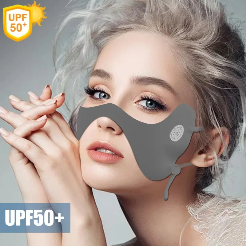 Summer Anti-UV Ice Silk Traceless Butterfly Mask Eye Protection Mask Hip Hop Driving Running Face Fashion Sunscreen Mask Masks