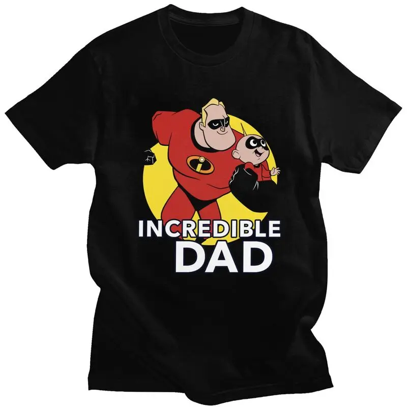 Custom Fashion The Incredibles Incredible Dad T Shirts Men T-shirts Casual Tee 100% Cotton Slim Fit Tshirts Gift