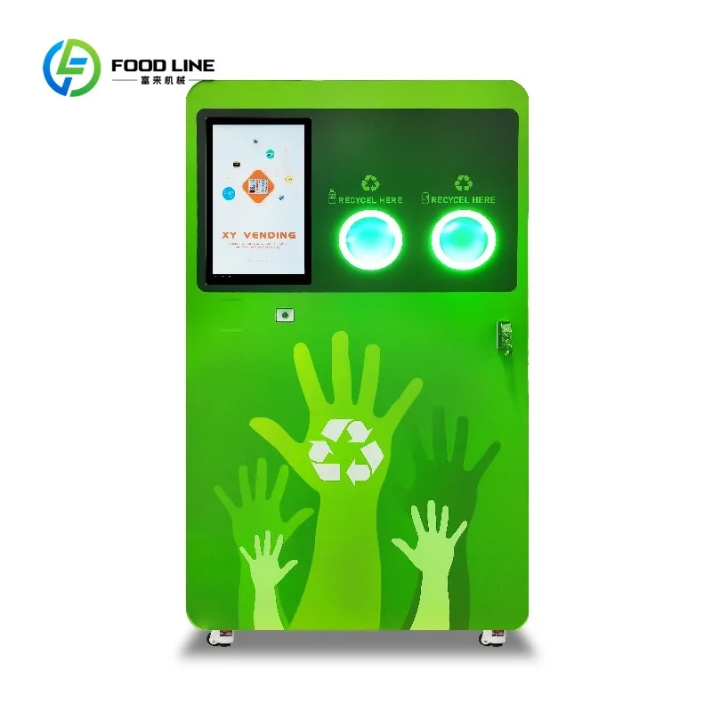 Customized Best-selling Reverse Vending Machines That Recycle Aluminum Cans and Plastic Bottles by Scanning QR Code