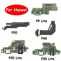 For Huawei P9 P10 P20 P30 Lite USB Mic Sub Board Dock Charger Connector Charging Port Flex Cable With Microphone