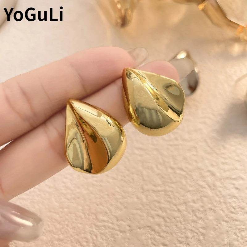 

Modern Jewelry European and American Design Metal Geometric Stud Earrings For Women Party Gifts Cool Trend Ear Accessories