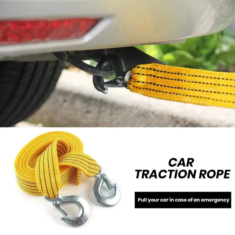 Car Towing Rope Stainless Steel Car Tow Strap Durable Car Traction Rope Heavy-duty Nylon Tow Strap for Emergency Towing