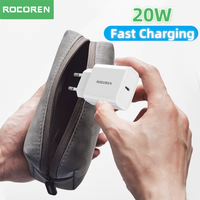 Rocoren GaN Charger USB Type C PD 20W Fast Charging Charger PD3.0 QC3.0 Quick Charge For iPhone 15 14 Pro Xiaomi Samsung Ultra