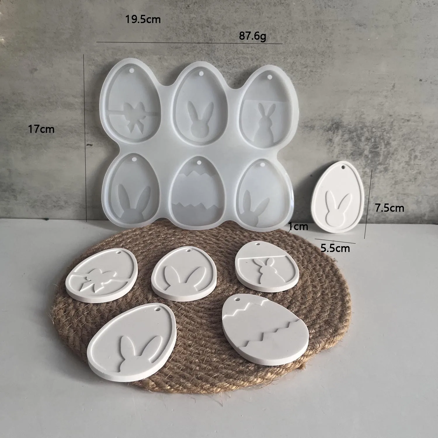 بيضة عيد الفصح على شكل قلادة قالب من السيليكون الدانتيل أرنب بيضة عيد الفصح علامة معلقة المفاتيح سلسلة بالتنقيط الغراء الجبس الشمع علامة قوالب #6