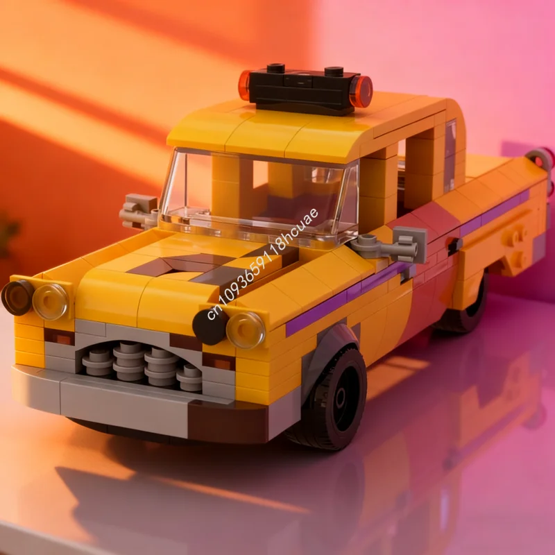

386pcs MOC checker taxi cab the Percy Jackson and Model Building Christmas gifts blocks DIY toy idea Education Brick Birthday