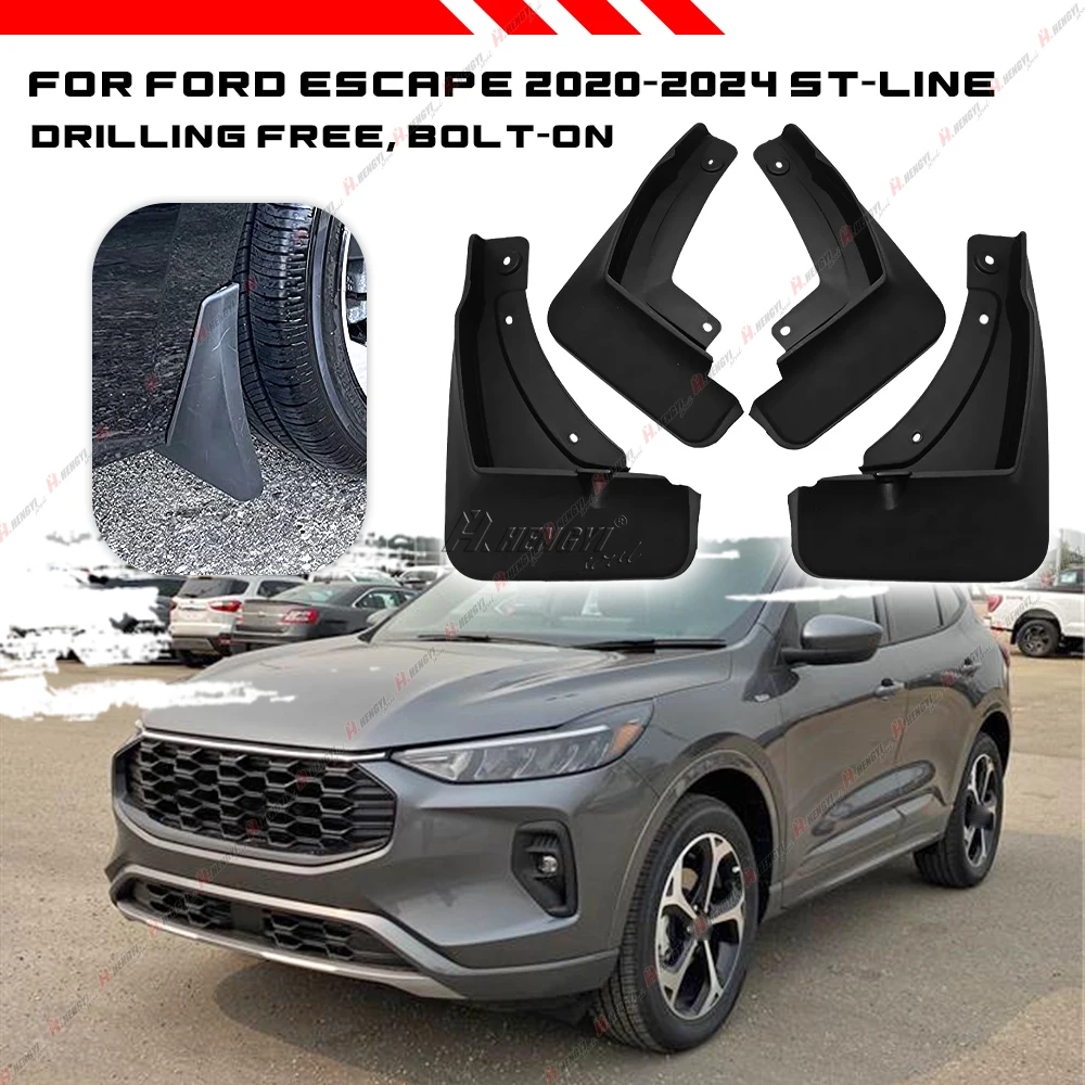 1 set Mud flaps Slash Guards For Ford Escape MK4 2020-2024 / Kuga MK3 2019-2024 ST-Line/ST-Line Select / ST-Line Elite