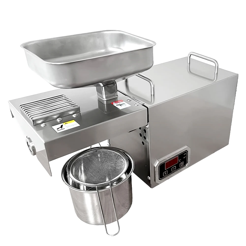 Mini Home Automatic Oil Presser Small 4-6 Kg/h Cocoa Peanut Coconut Sunflower Palm Screw Cold Oil Press Machine MJ 509 600W