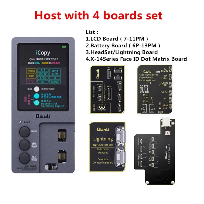 Qianli ICopy Plus 2.2 LCD Digital Compiler Battery Board for IPhone X XR XSMAX 11 12 13 14 Pro Max Repair EEPROM Programmer